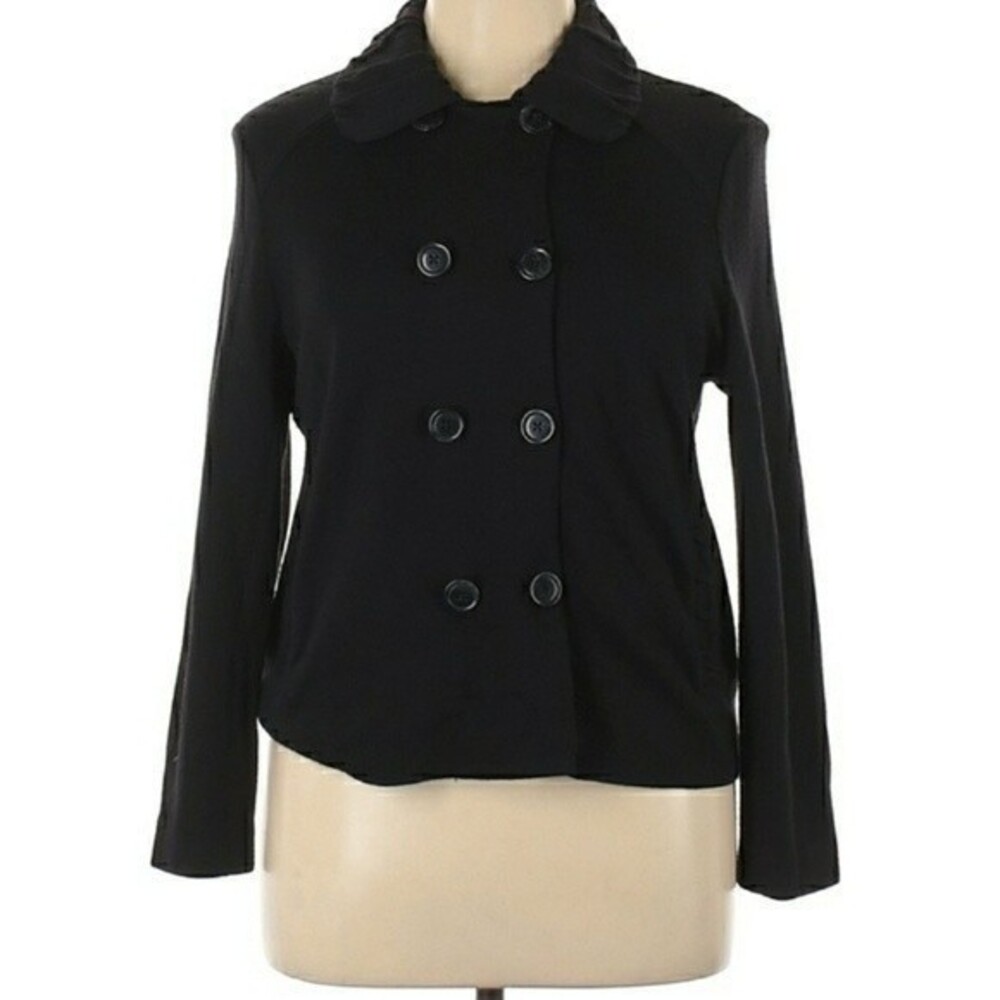 Coldwater Creek wool womens p xl pxl xlp black cardigan sweater jacket career